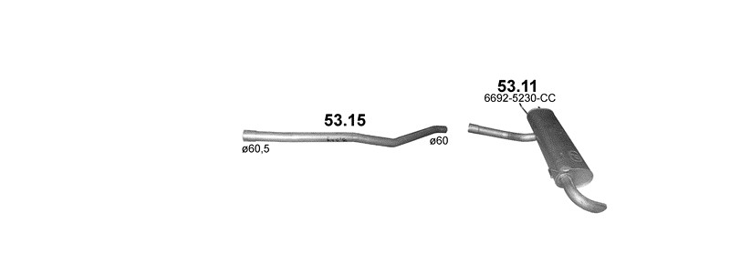 Schéma výfukového systému LAND ROVER FREELANDER II 2.2 D