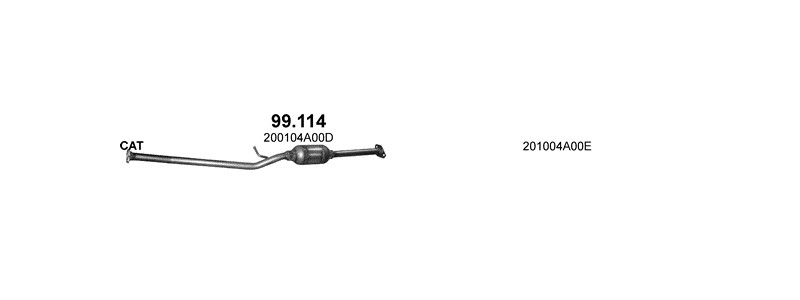 Schéma výfukového systému NISSAN PIXO 1.0