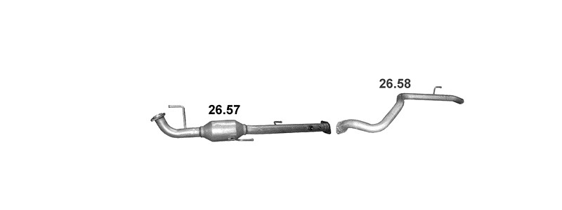 Schéma výfukového systému TOYOTA LAND CRUISER 2.8 D