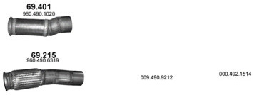 Schéma výfukového systému MERCEDES ACTROS 10.7