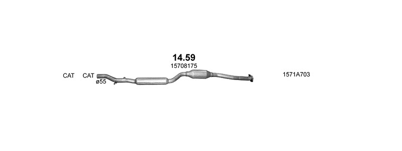 Schéma výfukového systému MITSUBISHI LANCER 1.8
