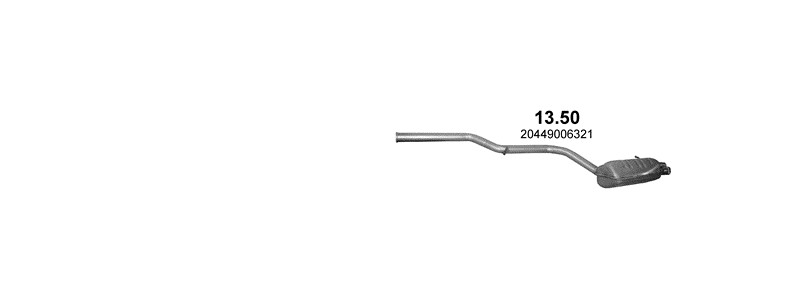 Schéma výfukového systému MERCEDES C250 - T204 2.2 D