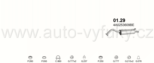 AUDI A6 2.8 SEDAN, KOMBI 6/1994-10/1997 2771ccm 128kW / 174HP KAT 2.8 V6 AAH