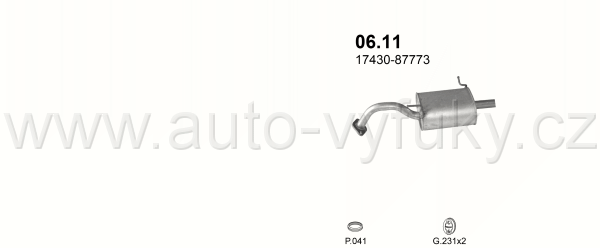 DAIHATSU CHARADE 1.3 HATCHBACK 3/1993-0/2001 1296ccm 55-75kW / 75-84HP KAT 1.3i 16V HC