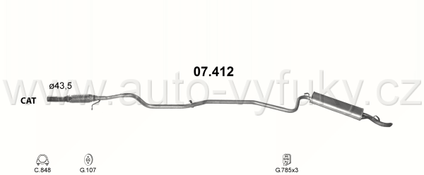 FIAT SEICENTO 1.1 HATCHBACK 0/2000-0/0 1108ccm 40kW / 54HP KAT SPORTING