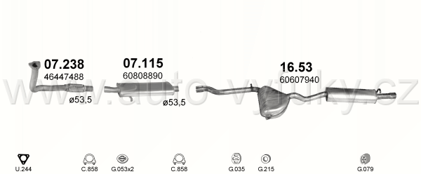ALFA ROMEO 146 1.9 D HATCHBACK 0/1995-1/1997 1929ccm 66kW / 90HP 1.9 Turbo Diesel