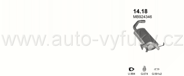 MITSUBISHI COLT 1.6 HATCHBACK 11/1995-5/2002 1597ccm 66kW / 90HP KAT 1.6i 16V