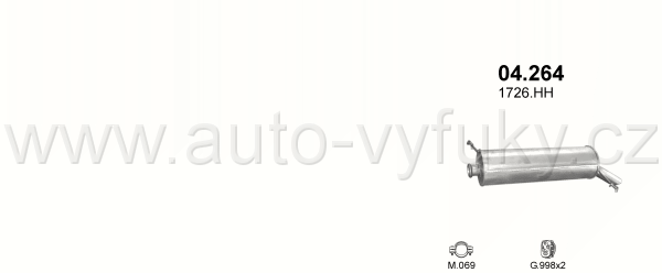 CITROEN C5 2.0 D HATCHBACK, KOMBI 9/2000-8/2002 1997ccm 66-81kW / 90-110HP KAT 2.0 HDi