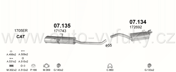 CITROEN EVASION 2.0 D VAN 7/1999-4/2000 1997ccm 61-80kW / 85-110HP KAT 2.0 HDi Turbo Diesel