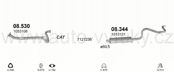 FORD TRANSIT TOURNEO 2.5 D BUS 8/1994-7/1996 2496ccm 63kW / 85HP KAT 2.5 TD D25TN SWB 2835mm