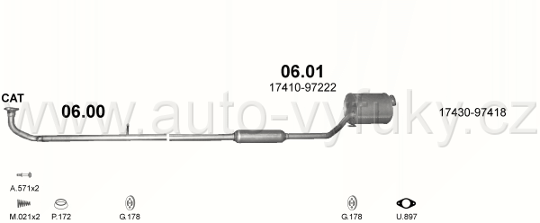 DAIHATSU YRV 1.0 8/2000-8/2006 989ccm 43kW / 58HP KAT 1.0i 12V