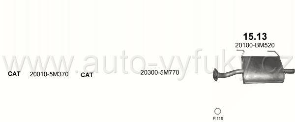 NISSAN ALMERA 1.5 SEDAN 2/2001-8/2002 1498ccm 66kW / 90HP KAT 1.5i 16V