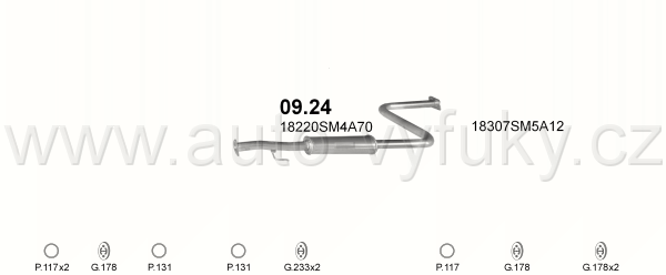 HONDA ACCORD AERODECK 2.2 KOMBI 1/1991-0/1994 2156ccm 110kW / 150HP KAT 2.2i AERODECK 16V