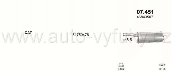 FIAT DOBLO 1.3 D VAN 0/2006-12/2007 1248ccm 55kW / 75HP KAT 1.3 JTD Turbo Diesel