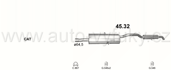 CHRYSLER GRAND VOYAGER 3.8 VAN 0/2001-0/2007 3778ccm kW / 218HP KAT 3.8i V6