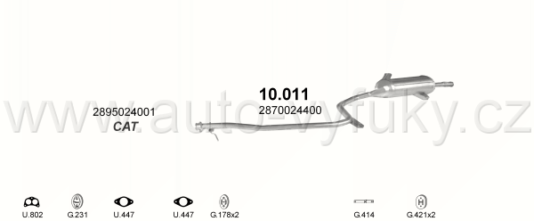 HYUNDAI PONY 1.3 HATCHBACK 8/1989-10/1994 1298ccm 50kW / 68HP KAT X2