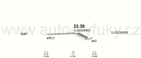 SEAT TOLEDO 1.6 9/1996-3/1999 1595ccm 55kW / 75HP KAT 1.6i