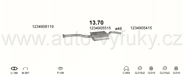MERCEDES 200 - T123 2.0 KOMBI 0/1980-0/1985 1997ccm 80kW / 109HP T123 200