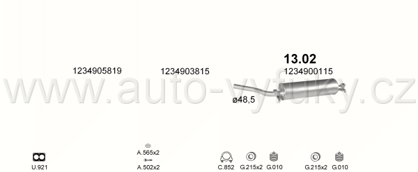 MERCEDES 230 - W123 2.3 SEDAN 1/1976-0/1980 2307ccm 80kW / 109HP W123 230