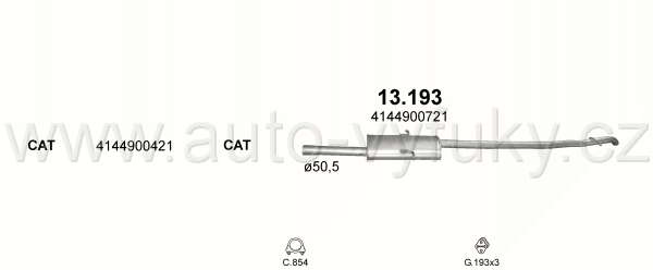 MERCEDES VANEO 1.7 D MPV 2/2002-6/2006 1689ccm 55-67kW / 75-91HP KAT 1.7 CDi Turbo Diesel