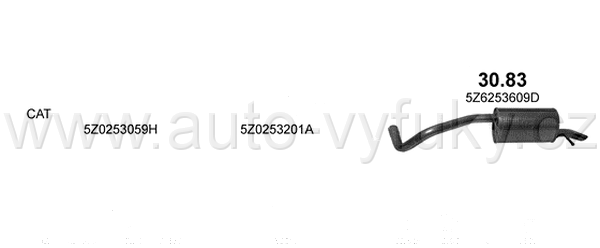 VOLKSWAGEN FOX 1.4 LIFTBACK 4/2005-0/0 1390ccm 55kW / 75HP KAT 1.4i
