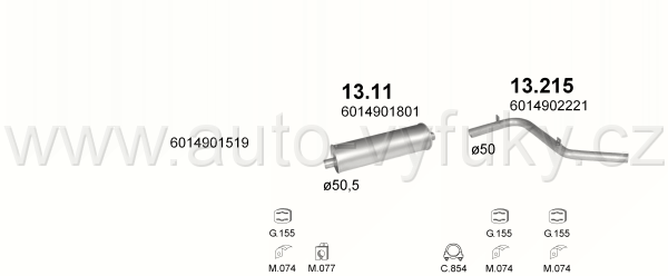 MERCEDES 307D 2.4 D VAN 0/1980-0/1985 2404ccm 48kW / 65HP 3050MM/3350MM