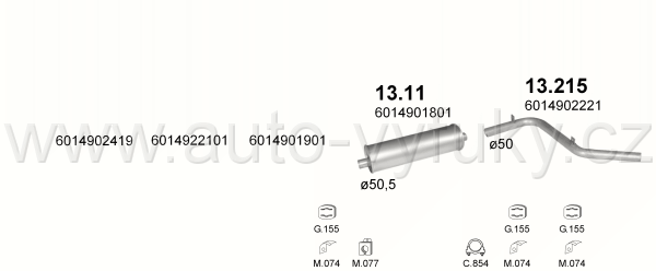 MERCEDES 310 2.3 VAN 0/1980-0/1989 2277ccm 63kW / 86HP 3350MM