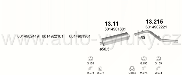 MERCEDES 410 2.3 VAN 0/1980-0/1989 2277ccm 63kW / 86HP 3700MM