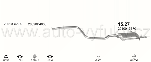 NISSAN BLUEBIRD 2.0 KOMBI 0/1986-9/1990 1973ccm 77kW / 105HP U11
