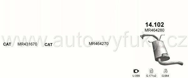 MITSUBISHI SPACE STAR 1.8 10/1998-5/2000 1834ccm 90kW / 122HP KAT 1.8 GDi