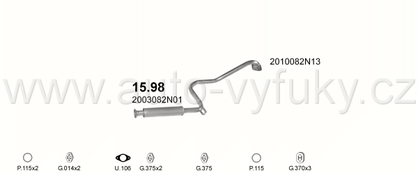 NISSAN PRIMERA 2.0 KOMBI 12/1996-9/1999 1998ccm 94kW / 128HP KAT W10
