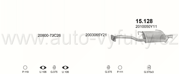 NISSAN SUNNY 1.6 HATCHBACK 10/1992-10/1995 1597ccm 75kW / 102HP KAT N14