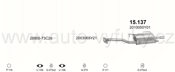 NISSAN SUNNY 1.6 SEDAN 10/1992-10/1995 1597ccm 75kW / 102HP KAT 1.6i 16V N14