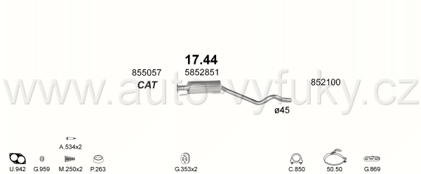 OPEL ASTRA F 1.6 SEDAN 10/1991-0/1996 1598ccm 74kW / 100HP KAT 1.6i GT