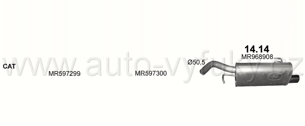 MITSUBISHI COLT 1.5 D 1/2004-9/2008 1493ccm 50-70kW / 68-95HP KAT 1.5 Turbo 12V Diesel DI-D