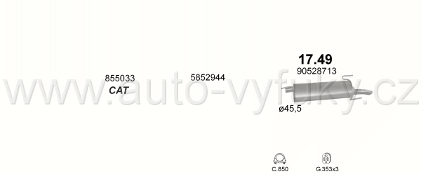 OPEL ASTRA F 1.6 CABRIO 0/1996-3/1998 1598ccm 55kW / 75HP KAT MAN