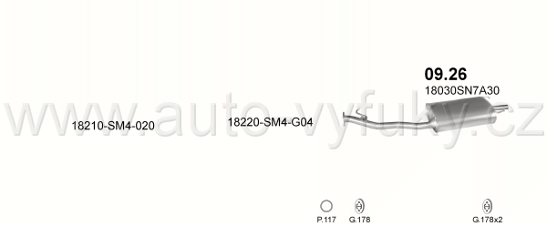 HONDA ACCORD 2.0 SEDAN 0/1990-0/1992 1997ccm 82kW / 112HP 2.0i 16V