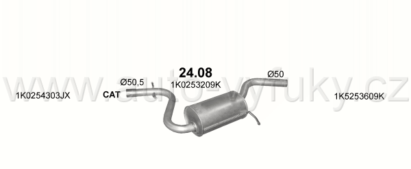 VOLKSWAGEN JETTA III 1.6 8/2005-6/2008 1598ccm 85kW / 116HP KAT 1.6 FSi
