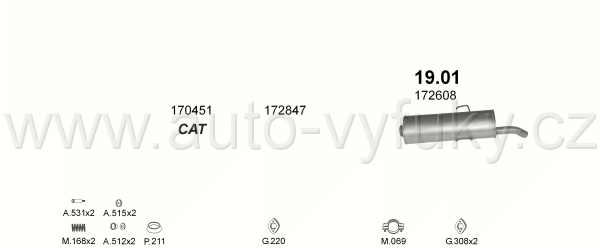 PEUGEOT 205 1.6 HATCHBACK 7/1986-6/1998 1580ccm 55kW / 75HP KAT CT, GR, GT, XR, XS, XT