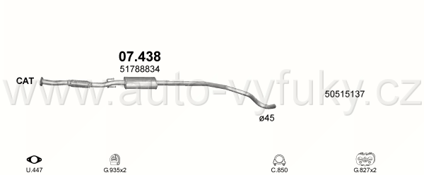 ALFA ROMEO MITO 1.4 9/2008-0/0 1368ccm 58-70-77kW / 78-95-105HP KAT 1.4 16V