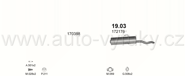 PEUGEOT 309 1.1 HATCHBACK 7/1985-0/1990 1118ccm 40kW / 55HP GE, GL, GR, XA, XE, XL