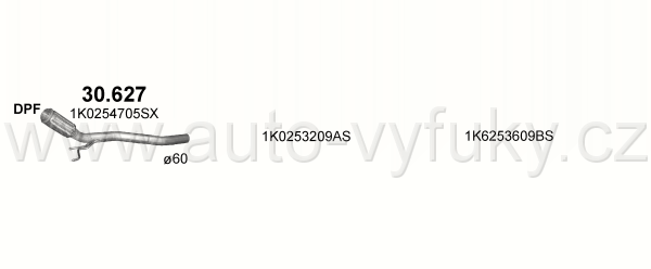 AUDI A3 Sportback 2.0 D 3/2006-6/2008 1968ccm 120-125kW / 163-170HP KAT 2.0 TDi Turbo Diesel (5 doors)