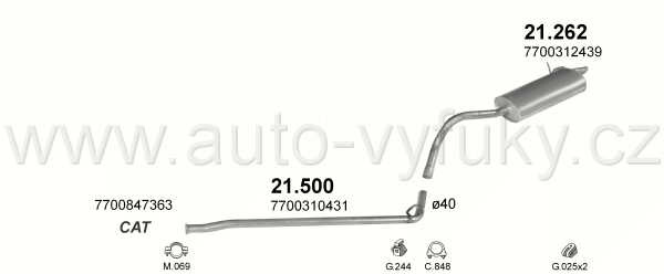 RENAULT KANGOO 1.2 VAN 2/1998-12/2005 1149ccm 44kW / 60HP KAT 1.2i