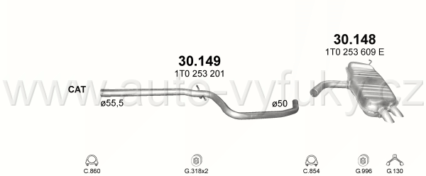 VOLKSWAGEN TOURAN 1.9 D 5/2004-5/2010 1896ccm 66-74-77kW / 90-100-105HP KAT 1.9 TDi Turbo Diesel