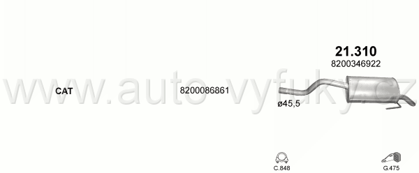 RENAULT CLIO II 1.9 D 0/2000-0/2002 1870ccm 59kW / 80HP KAT 1.9 dTi Turbo Diesel