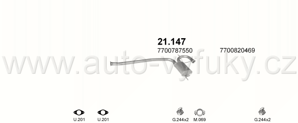 RENAULT R19 1.9 D SEDAN 5/1992-0/1996 1870ccm 68kW / 93HP KAT DX, RN, RT, CHAMADE