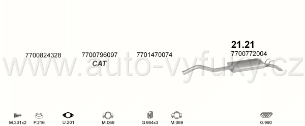 RENAULT R21 1.7 SEDAN 6/1986-4/1989 1721ccm kW / HP KAT TL, TS, GTS