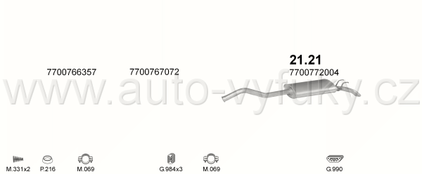 RENAULT R21 2.0 SEDAN 3/1986-4/1989 1965ccm kW / HP TS, GTS, RS, TSE, GTX