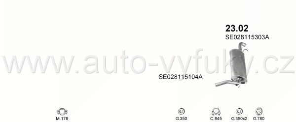 SEAT MARBELLA 0.8 HATCHBACK 1/1987-2/1992 843ccm 25kW / 34HP MAN. 4 SPEED