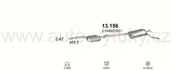 MERCEDES E220 - W210 2.2 D SEDAN 6/1995-6/1999 2155ccm 70kW / 95HP KAT W210 E220